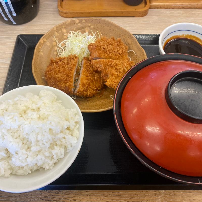 とんかつ汁定食(ヒレカツ、とん汁大)(かつや 愛知津島店)