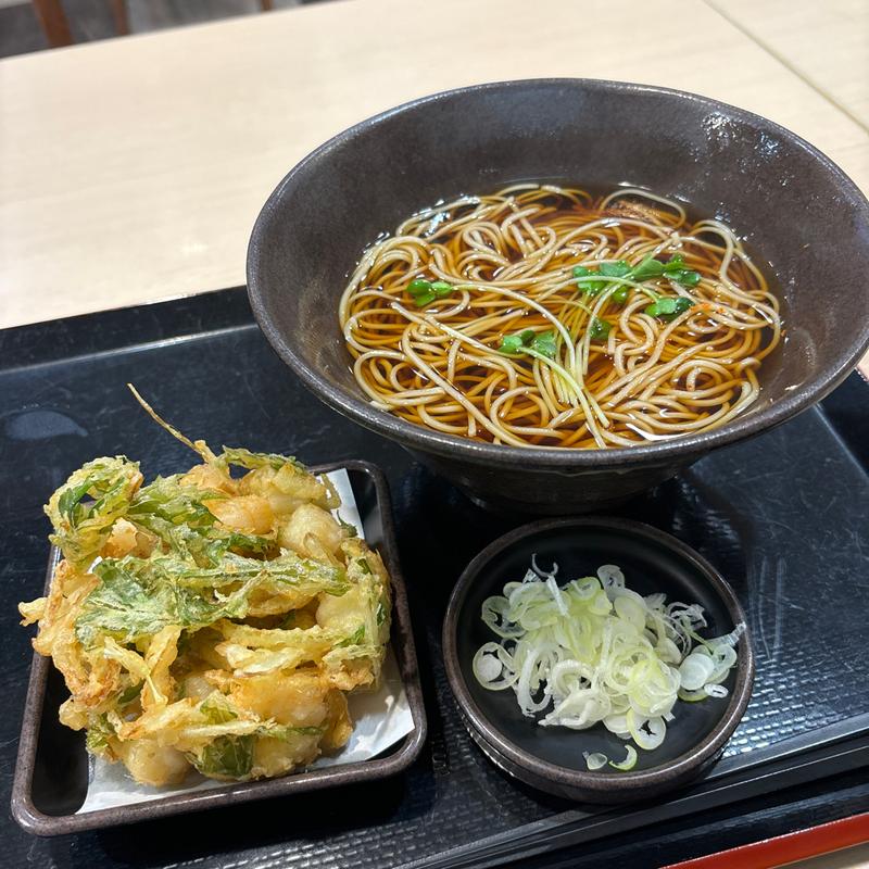 AKEかきあげそば(ゆで太郎 もつ次郎 蓮田根金店)