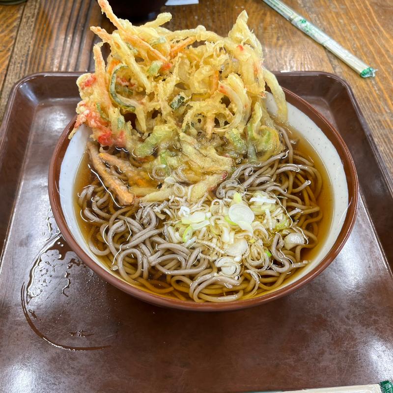 天ぷらそば(道の駅 白い森おぐに)