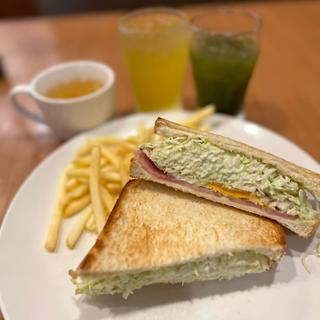 キャベツサンドモーニング(ドリンクバー付き)(ジョナサン　 目黒店　 )