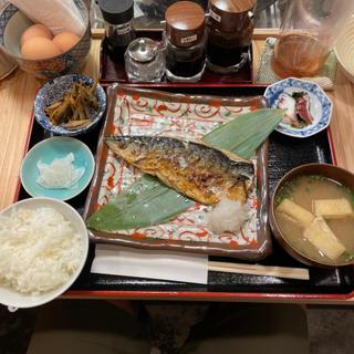 トロ鯖の塩焼き定食(天神橋おさかな食堂)