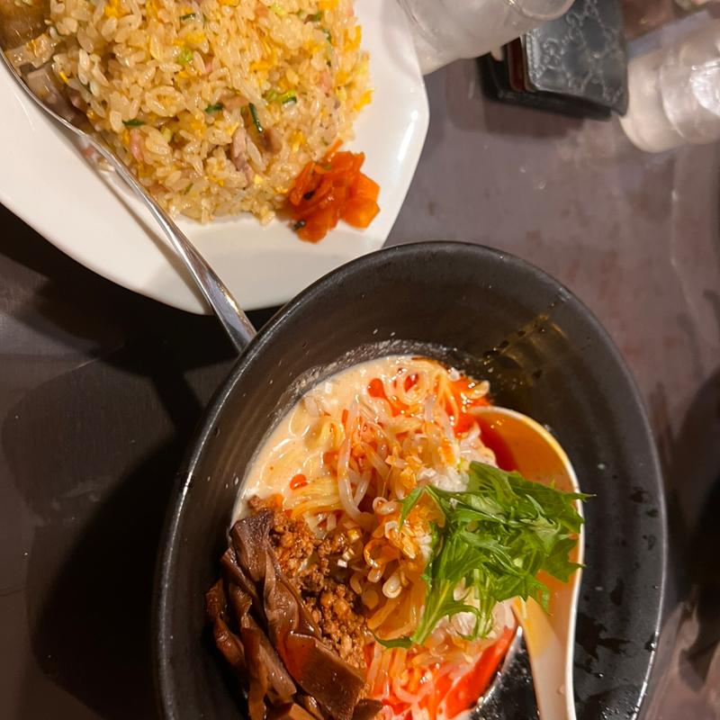 冷やし担々麺＋ミニチャーハンセット(天風)