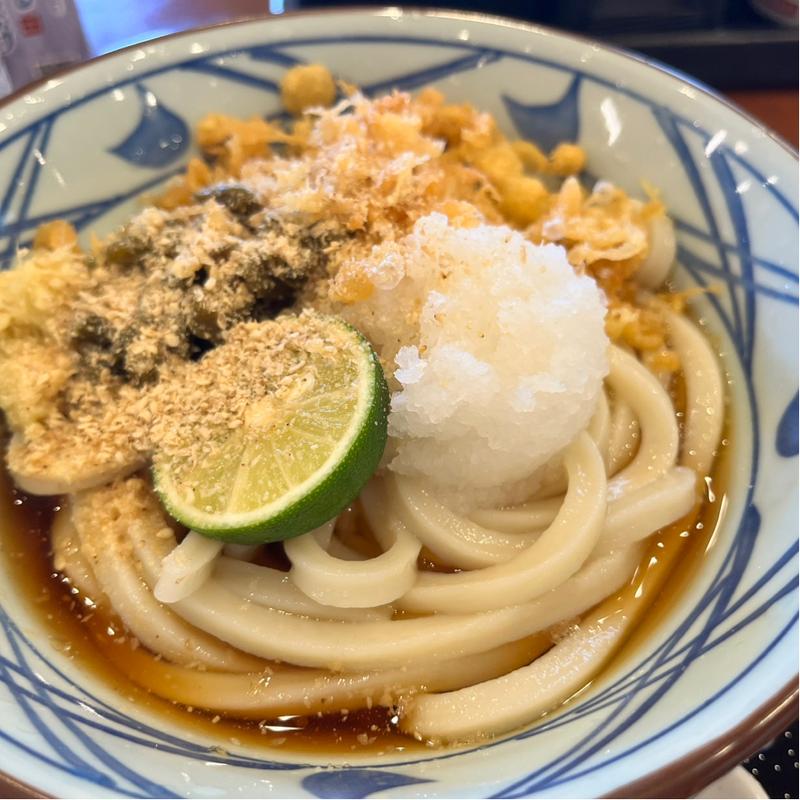 青唐おろしうどん(天かすトッピング)(丸亀製麺 宇都宮元今泉店 （まるがめせいめん）)