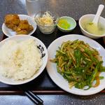 青椒肉絲定食(中華居酒屋 満福)