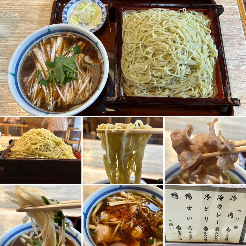 冷し肉南蛮つけ麺大盛り(そば処 更科)