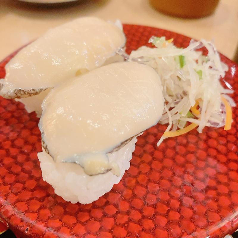 活アワビのにぎり(回転寿司　すし丸 可部店 )