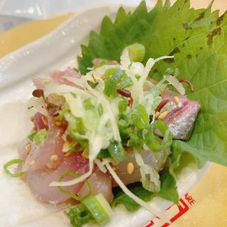 真アジたたきのごま和え(回転寿司　すし丸 可部店 )
