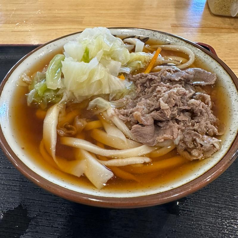 肉かけうどん(白須うどん)