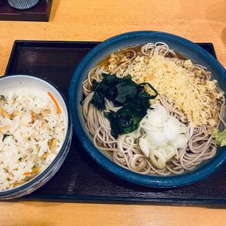 週替りミニご飯セット　（あさりまぜ御飯➕そば）(たまの里 多摩センター店)