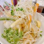 彩り4種野菜のかき揚げぶっかけ(花は咲く 新中野本店)