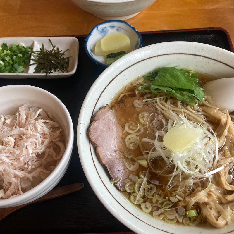 醤油ラーメン鶏飯セット(麺屋 一里 （めんや いちり）)