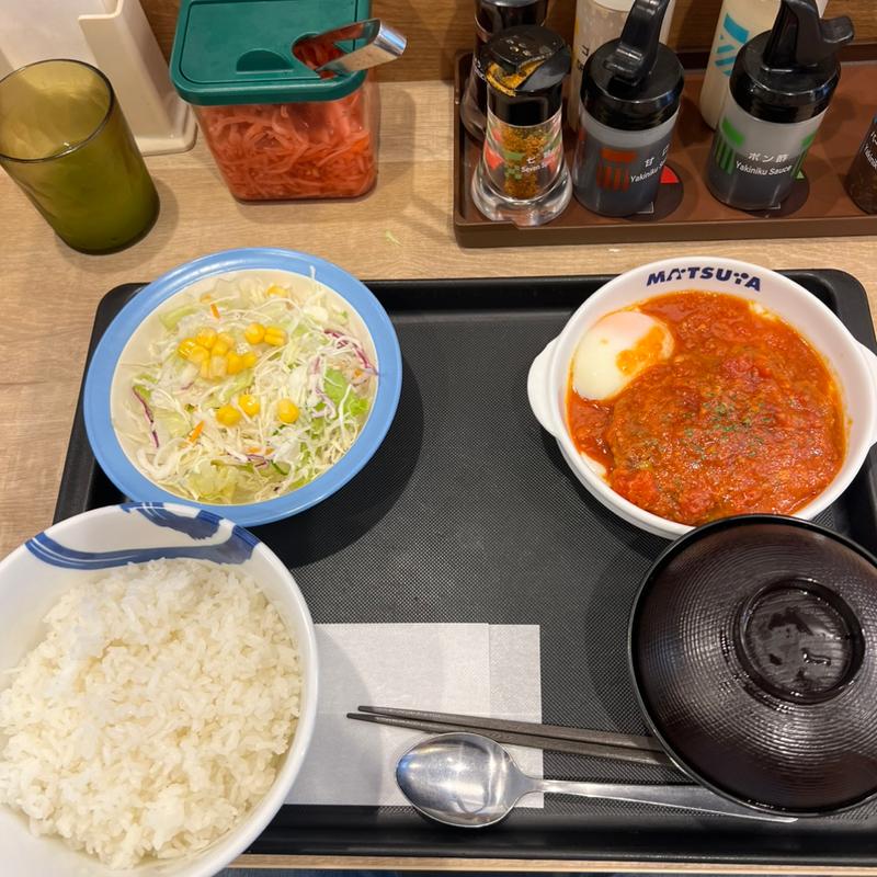 うまトマハンバーグ定食(松屋 入谷店 )