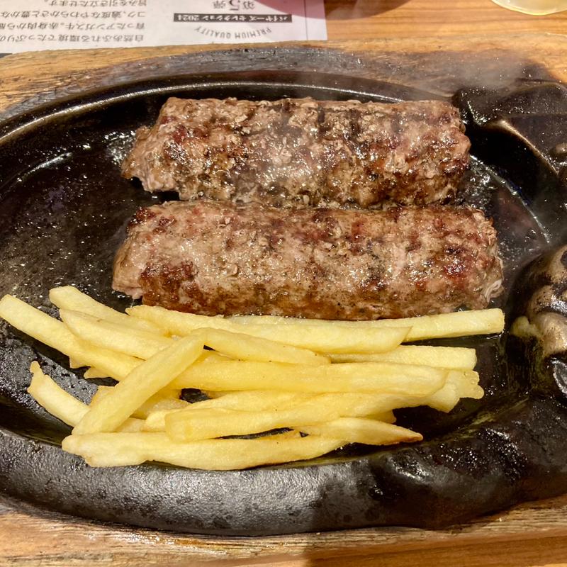 こだわり炭火焼きがんこハンバーグ200g(ステーキハウス ブロンコビリー 新小岩店)
