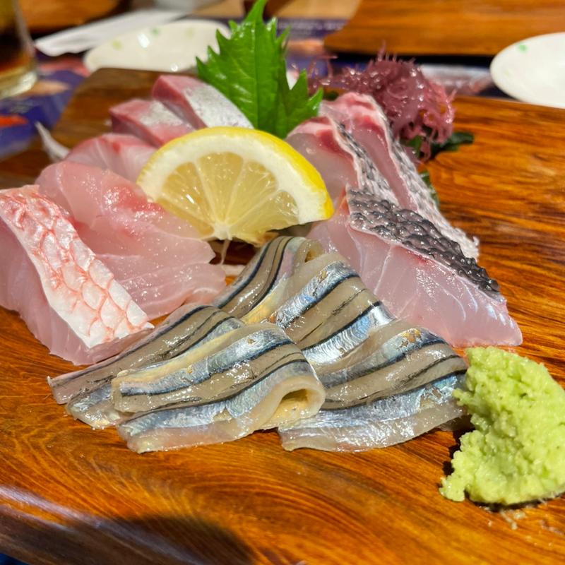 刺身もりあわせ(屋久島で民宿やってました)