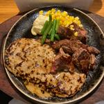 ハンバーグLとステーキ