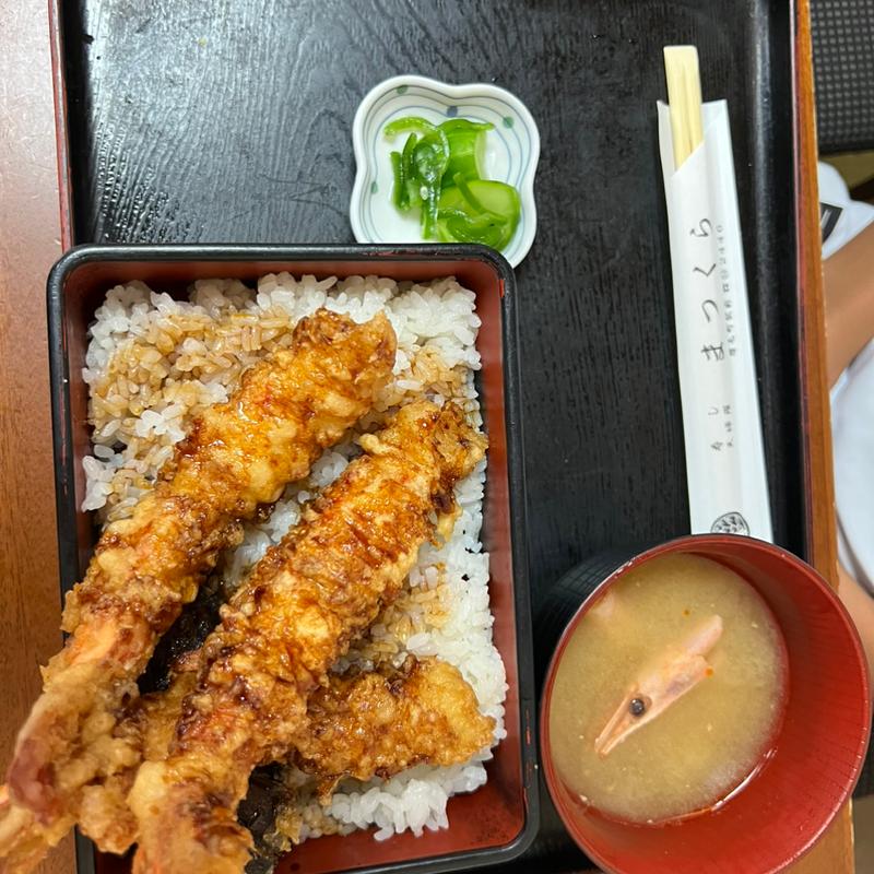 海老天丼3本(寿司のまつくら)