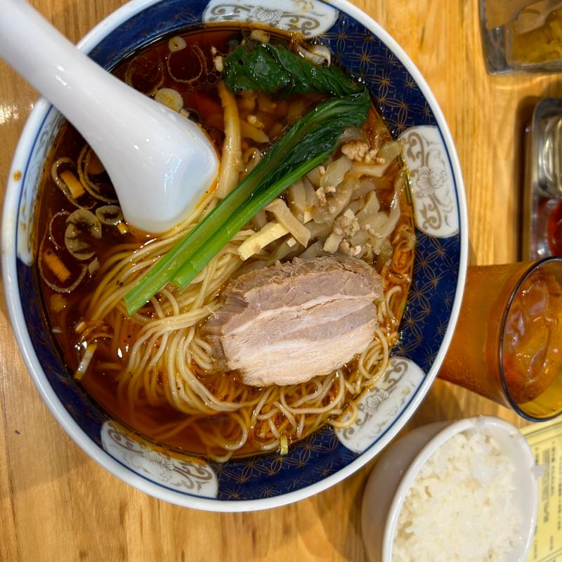 酸紅麺(支那麺 はしご 赤坂店 （しなめんはしご）)