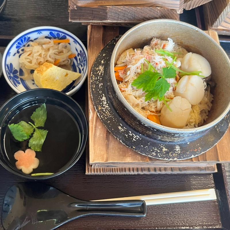 カニとホタテ(甘味茶屋ぶんご)