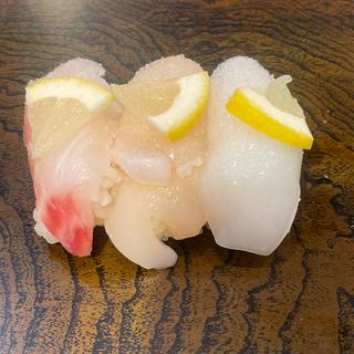 塩レモン3貫(立喰い寿し すしつね 東武池袋店)