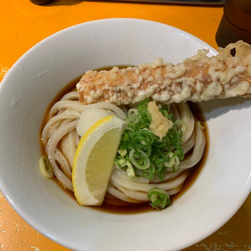 ちく天ぶっかけうどん(空飛ぶうどん やまぶき家)