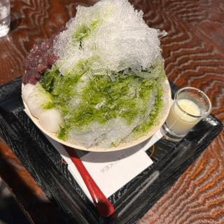 抹茶小豆かき氷(叶 匠壽庵 寿長生の郷)