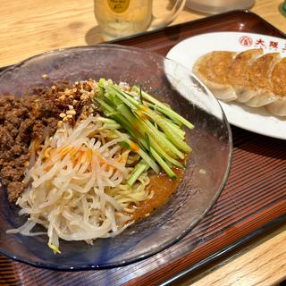 冷やし担担麺餃子セット1180(大阪王将 三宮駅前店)