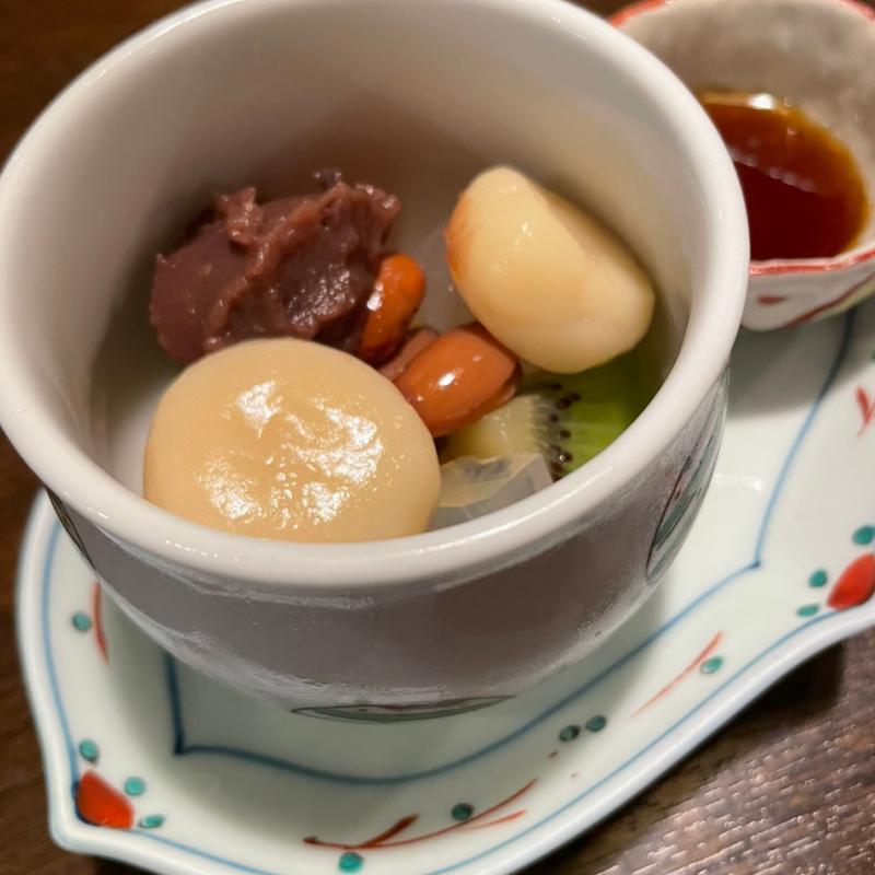 フルーツみつまめ　黒蜜(指宿温泉 ホテル翔月)