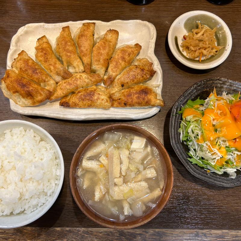 円盤餃子ハーフ＋ごはんセット(餃子 照井 福島駅東口店 （ギョウザ テルイ）)