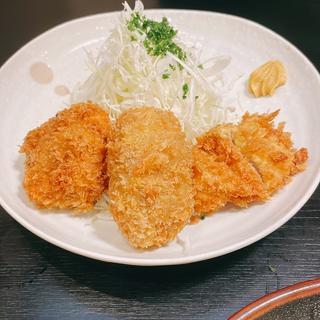 Aミックス定食(ひれ・コロッケ・メンチ))(庵とん )