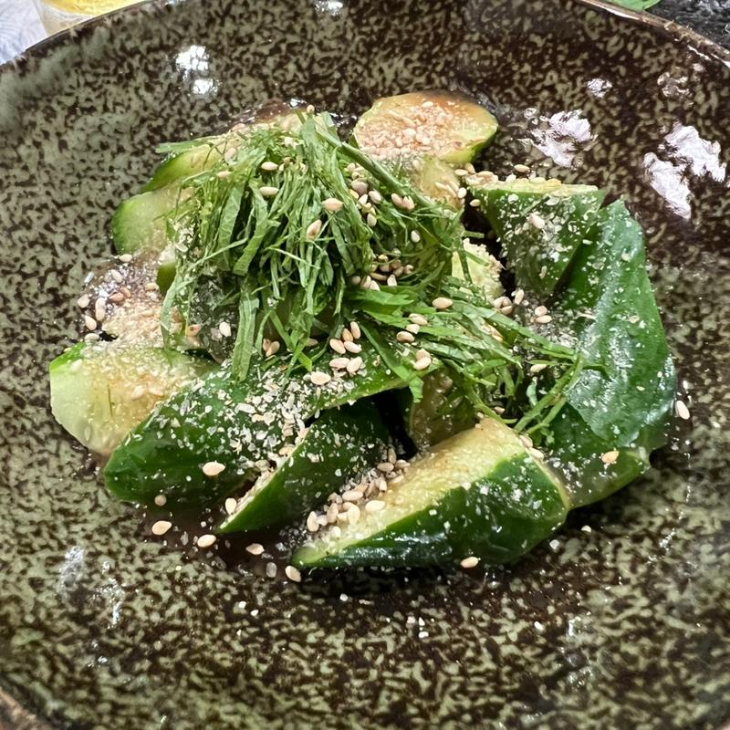 キュウリと大葉のサラダ(志ば寿司)