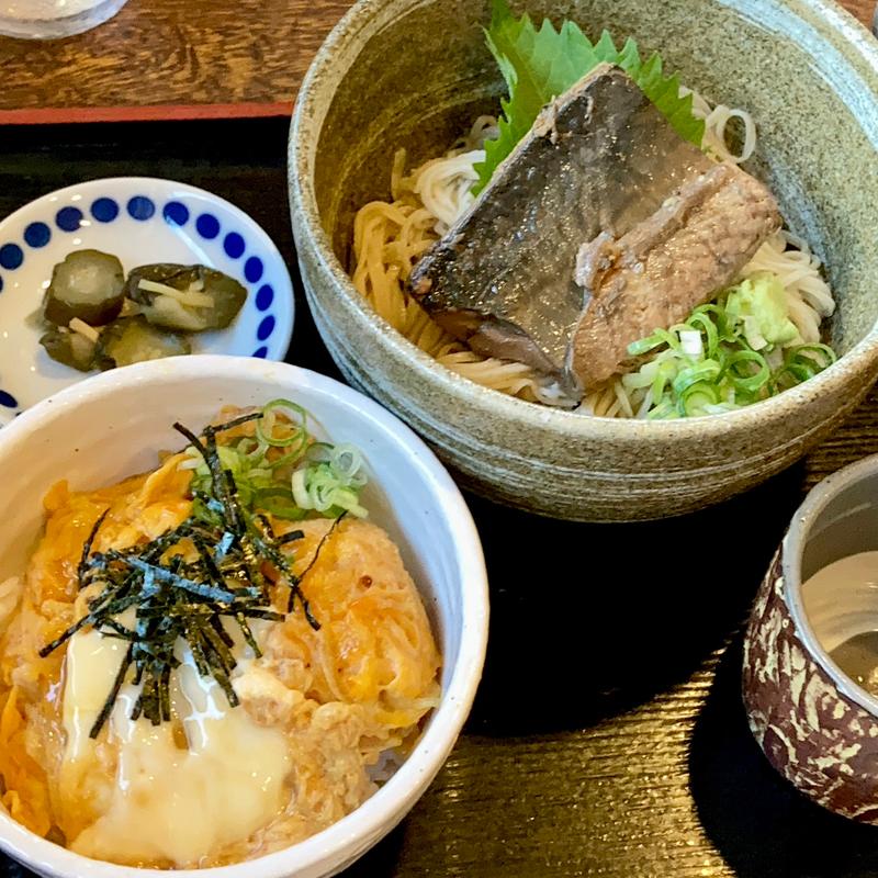 鯖そば ミニ玉子丼セット(お食事処きたむら )