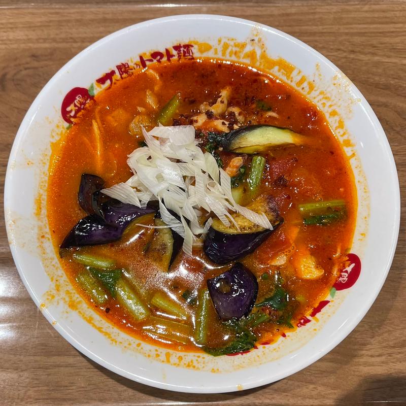 太陽の茄子ラーメン(太陽のトマト麺 晴海トリトン店)