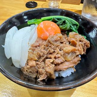 月見すき焼き丼