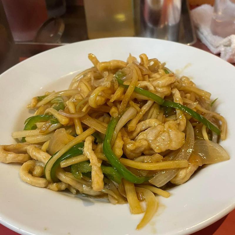 豚肉タケノコ細切り炒め(中華 珍満)