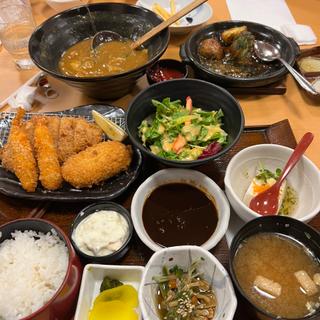 ミックスフライ定食(天風　幕張温泉　湯楽の里)