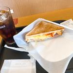 モーニングC トーストサンドとろ〜りチーズ&ハム(カフェ・ベローチェ 淀屋橋店)