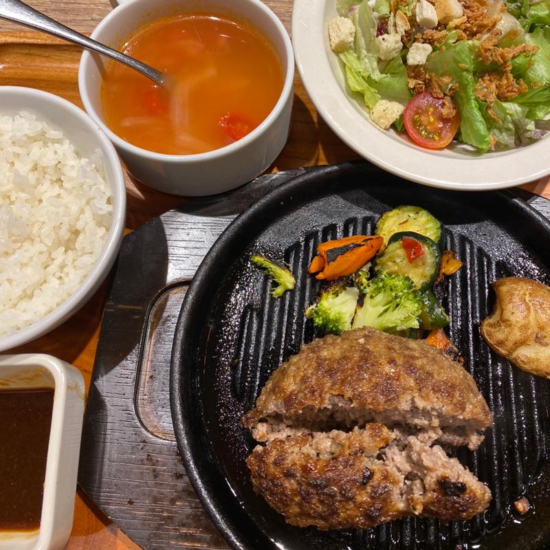 プレミアムハンバーグステーキ　スペシャルセット(いしがまやハンバーグ 成城コルティ)