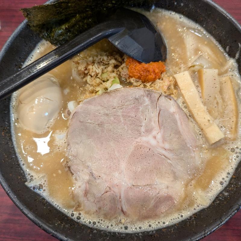 白味噌味付玉子らーめん(北海道らーめん奥原流 久楽 サッポロファクトリー店)