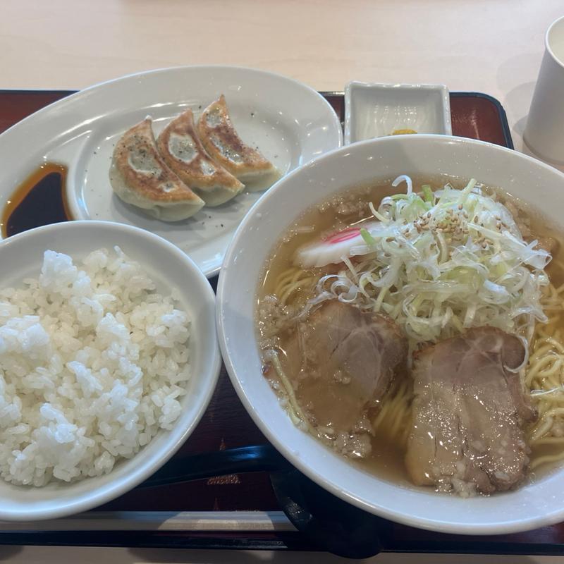 常陸太田ネギラーメン餃子セット(常陸乃国かぐや姫 道の駅ひたちおおた店)