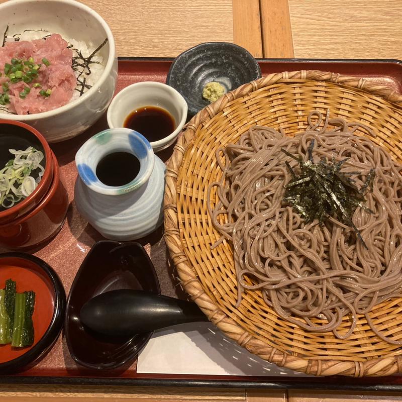 ネギトロ丼定食冷(信州そば処 そじ坊 熊本光の森ゆめタウン店)