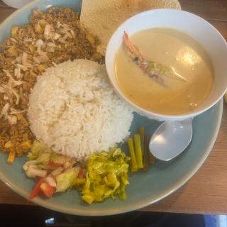 2種盛り（キーマ+エビココナッツ（単品））(Curry&Spice 青い鳥)