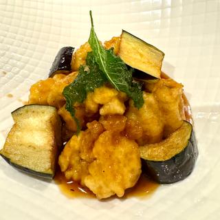 鱧の天ぷら甘酢餡掛け(海舟)