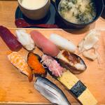 すみれ握りセット　茶碗蒸し•お椀付き