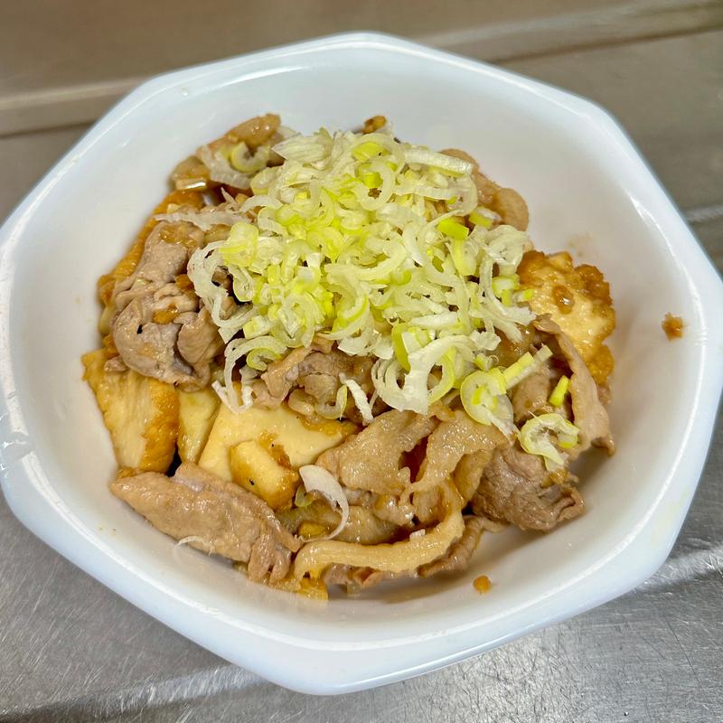 厚揚げと豚肉のガーリック醤油炒め(ベルクス 東墨田店)