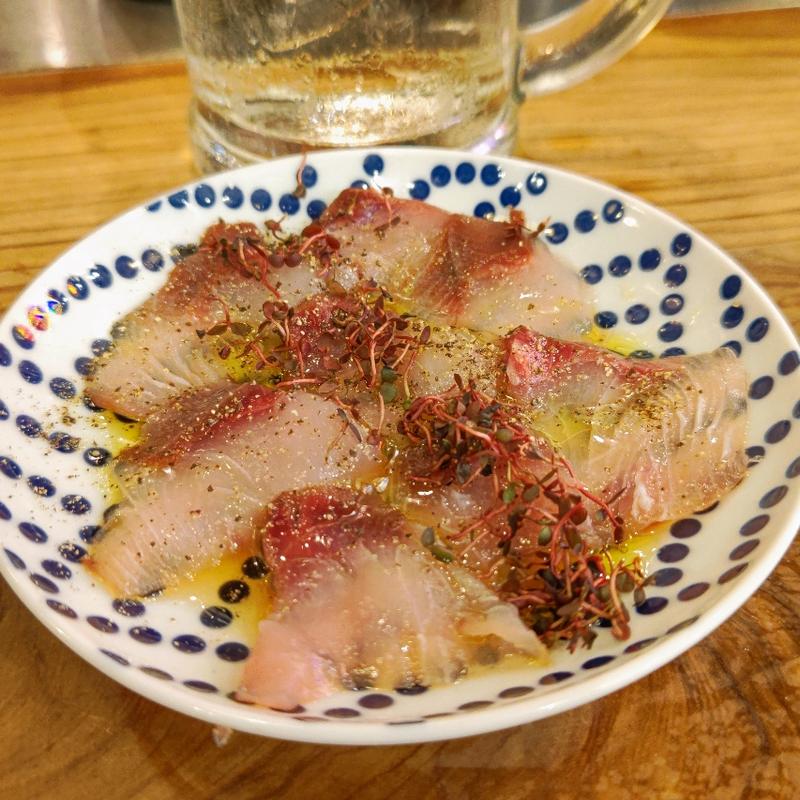 長崎鰤王のカルパッチョ(和い和いイタリアン酒場 とんとんとんきぃ)