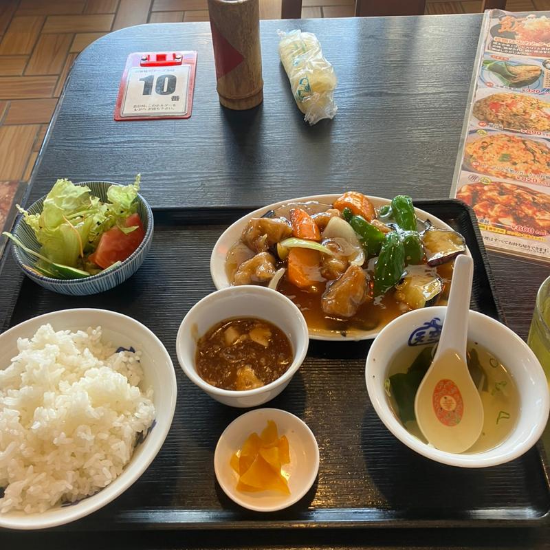 酢豚定食(餃子菜館てんじく 西明石店)