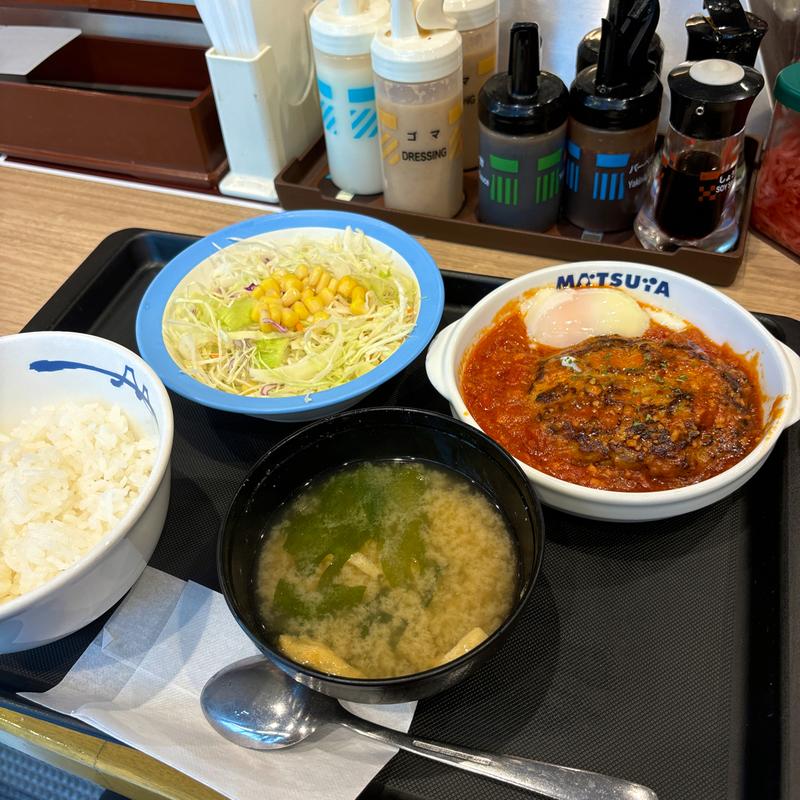 うまトマハンバーグ定食(松屋 浅草吾妻橋店 )