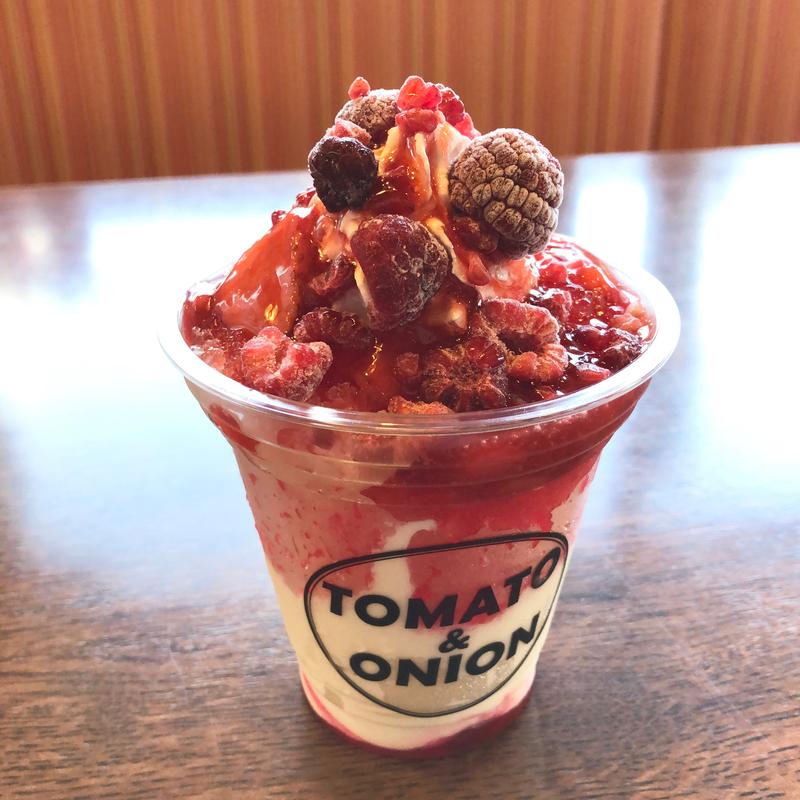 苺のフラソフティーノ(トマト＆オニオン 我孫子店)