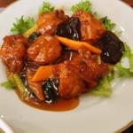 唐揚げの甘酢餡掛け(親中国料理ドラゴンハウス)