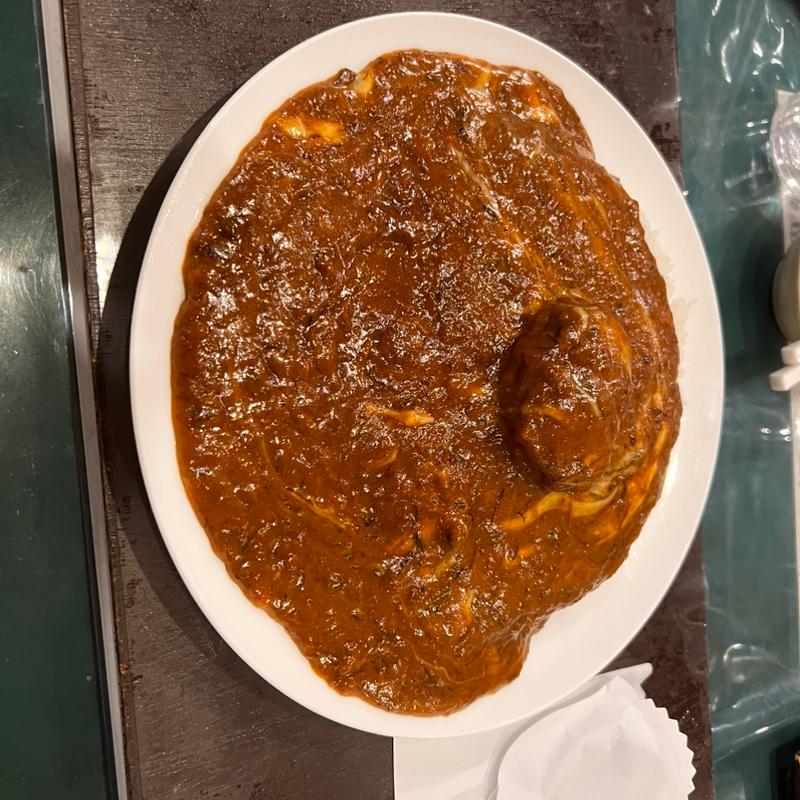 カレーライス+ハンバーグ+チーズ(ころしのカレー)